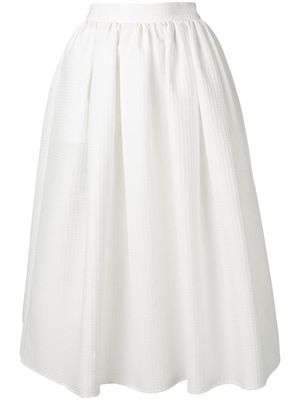 MSGM flared midi skirt - White