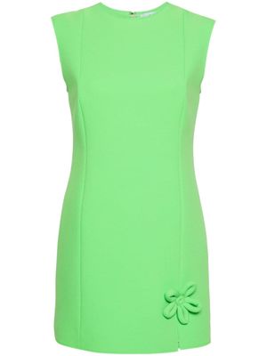 MSGM floral-appliqué crepe mini dress - Green