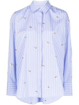 MSGM floral-print shirt - Blue