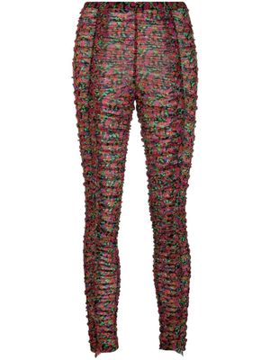 MSGM floral-print skinny trousers - Pink