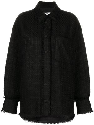 MSGM frayed-trim shirt - Black