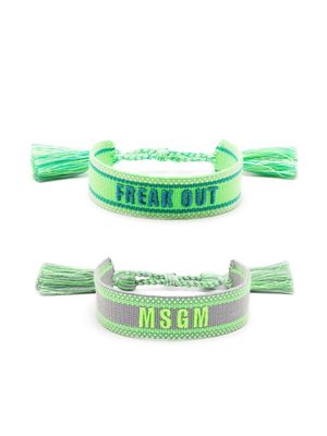 MSGM 'Freak Out' double bracelet - Green