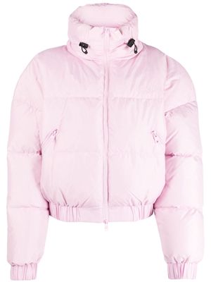 MSGM funnel neck quilted padded jacket - Pink