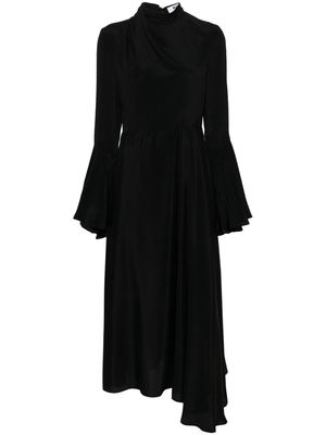 MSGM gathered crepe maxi dress - Black