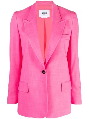 MSGM Giacca single-breasted blazer - Pink
