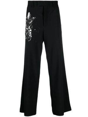 MSGM graphic-print long trousers - Black