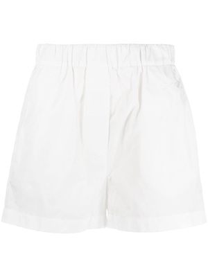 MSGM high-rise fitted shorts - White