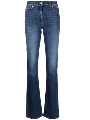 MSGM high-rise slim-fit bootcut jeans - Blue