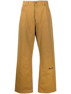 MSGM high-rise wide-leg trousers - Yellow