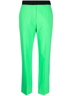 MSGM high-waist cropped trousers - Green