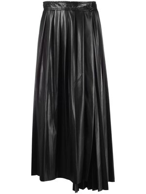MSGM high-waist pleated long skirt - Black