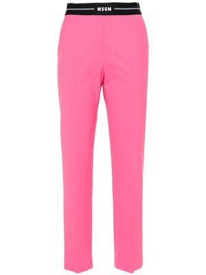 MSGM high-waist slim-fit trousers - Pink