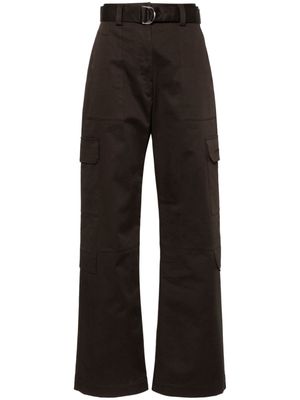 MSGM high-waist straight cargo pants - Brown