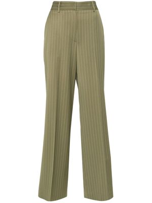 MSGM high-waist straight-leg trousers - Green