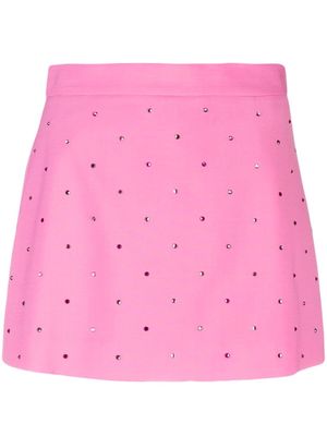 MSGM high-waist studded skirt-shorts - Pink