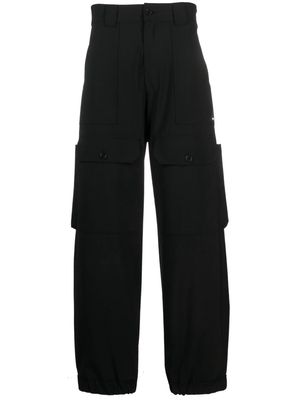 MSGM high-waist wide-leg trousers - Black