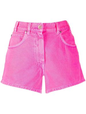 MSGM high-waisted denim shorts - Pink