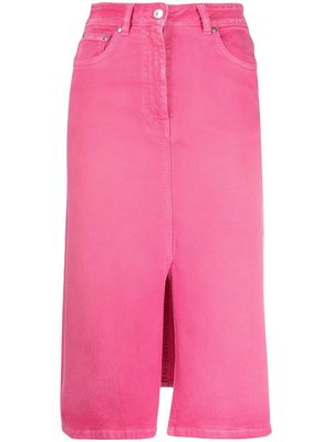 MSGM high-waisted denim skirt - Pink