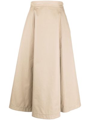 MSGM high-waisted midi skirt - Neutrals