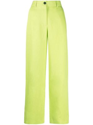 MSGM high-waisted wide-leg trousers - Green
