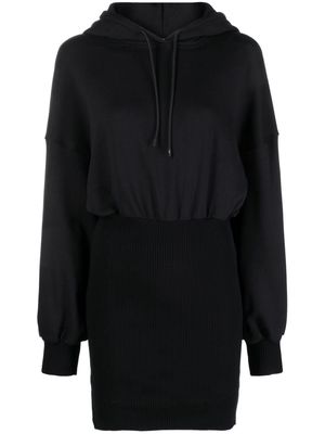 MSGM hooded cotton mini dress - Black