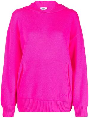 MSGM hooded knitted sweater - Pink