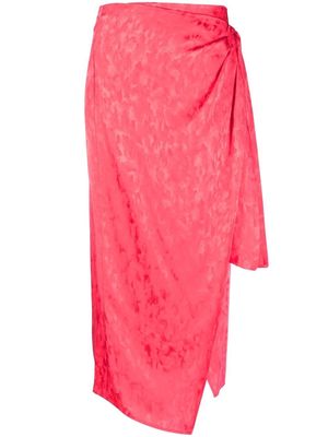 MSGM jacquard side-tie skirt - Pink