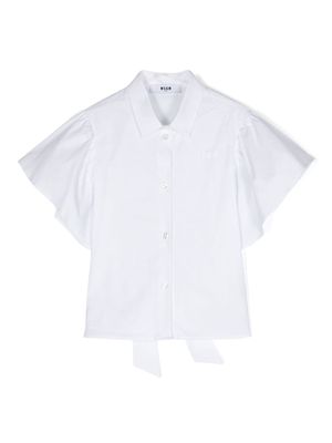 MSGM Kids bow-detail shirt - White