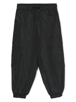 MSGM Kids embroidered-logo cargo trousers - Black