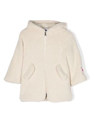 MSGM Kids faux-shearling hooded jacket - Neutrals