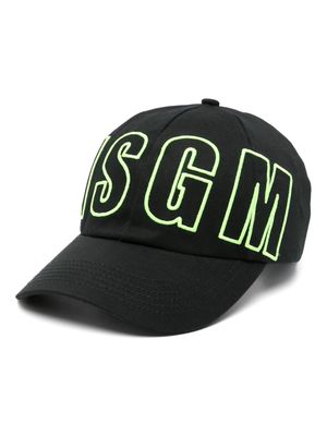 MSGM Kids logo-embroidered cotton hat - Black