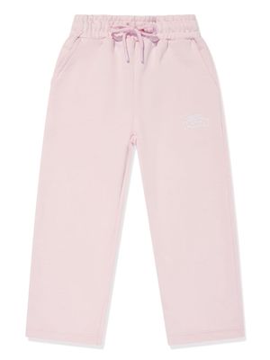 MSGM Kids logo-embroidered track pants - Pink