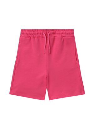 MSGM Kids logo-print drawstring shorts - Pink