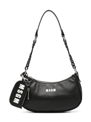 MSGM Kids logo-print shoulder bag - Black
