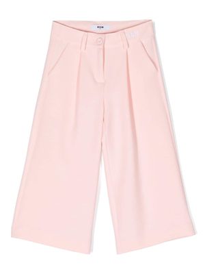 MSGM Kids mid-rise straight-leg trousers - Pink