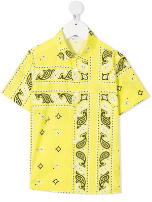 MSGM Kids paisley print shirt - Yellow