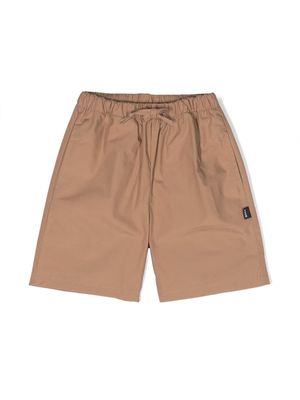 MSGM Kids Parachute cotton bermuda shorts - Brown