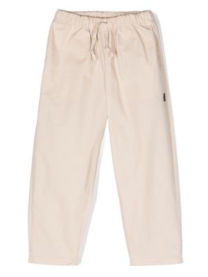 MSGM Kids parachute cotton trousers - Neutrals