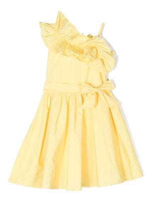 MSGM Kids ruffle-detail flared dress - Yellow