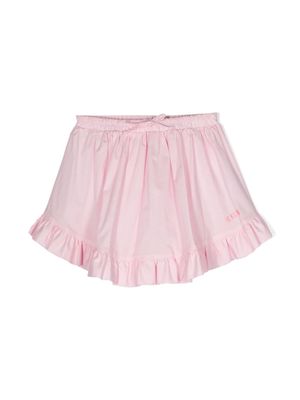 MSGM Kids ruffle-detail ruched skirt - Pink