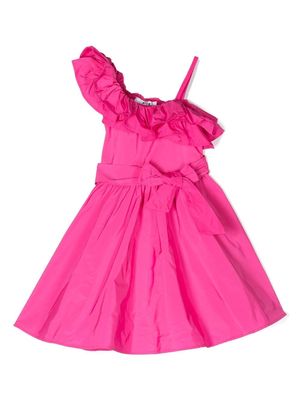 MSGM Kids ruffled-detail flared shirt - Pink