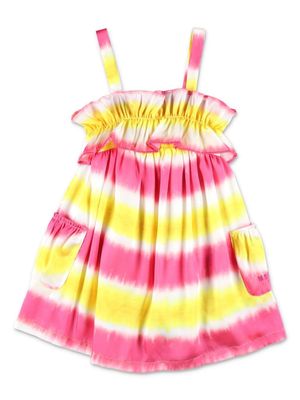 MSGM Kids tie-dye cotton dress - Pink