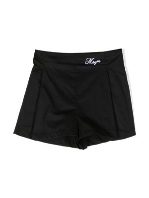 MSGM Kids wide-leg cotton shorts - Black