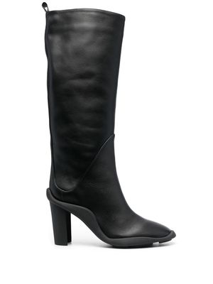 MSGM knee-high leather boots - Black