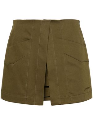 MSGM layered-design shorts - Green