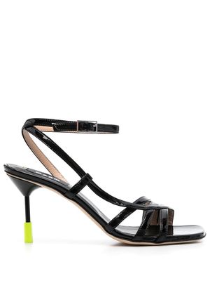 MSGM leather 85mm strappy sandals - Black