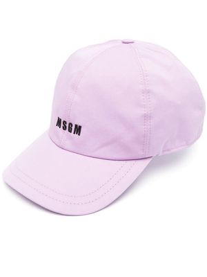 MSGM logo-embroidered baseball cap - Purple