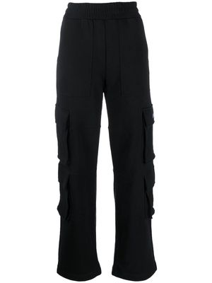 MSGM logo-embroidered cargo trousers - Black