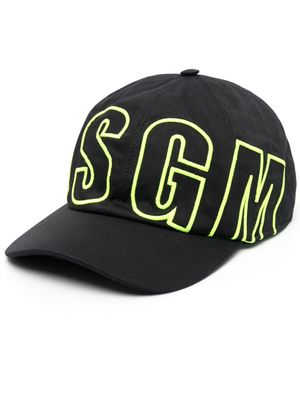 MSGM logo-embroidered cotton cap - Blue