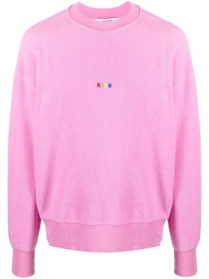 MSGM logo-embroidered fleece sweatshirt - Pink